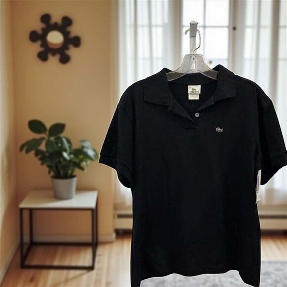 LACOSTE Men's Classic Fit Polo Shirt Size M (46) Black - Picture 2 of 5